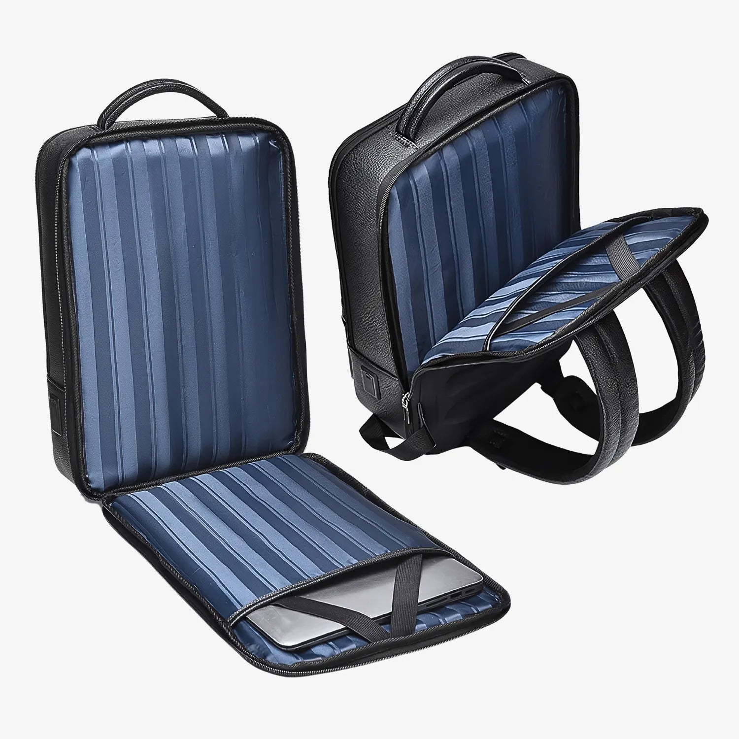 Executive Leather Laptop Backpack