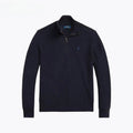 Ralph Lauren Mesh-Knit Cotton Quarter-Zip Sweater