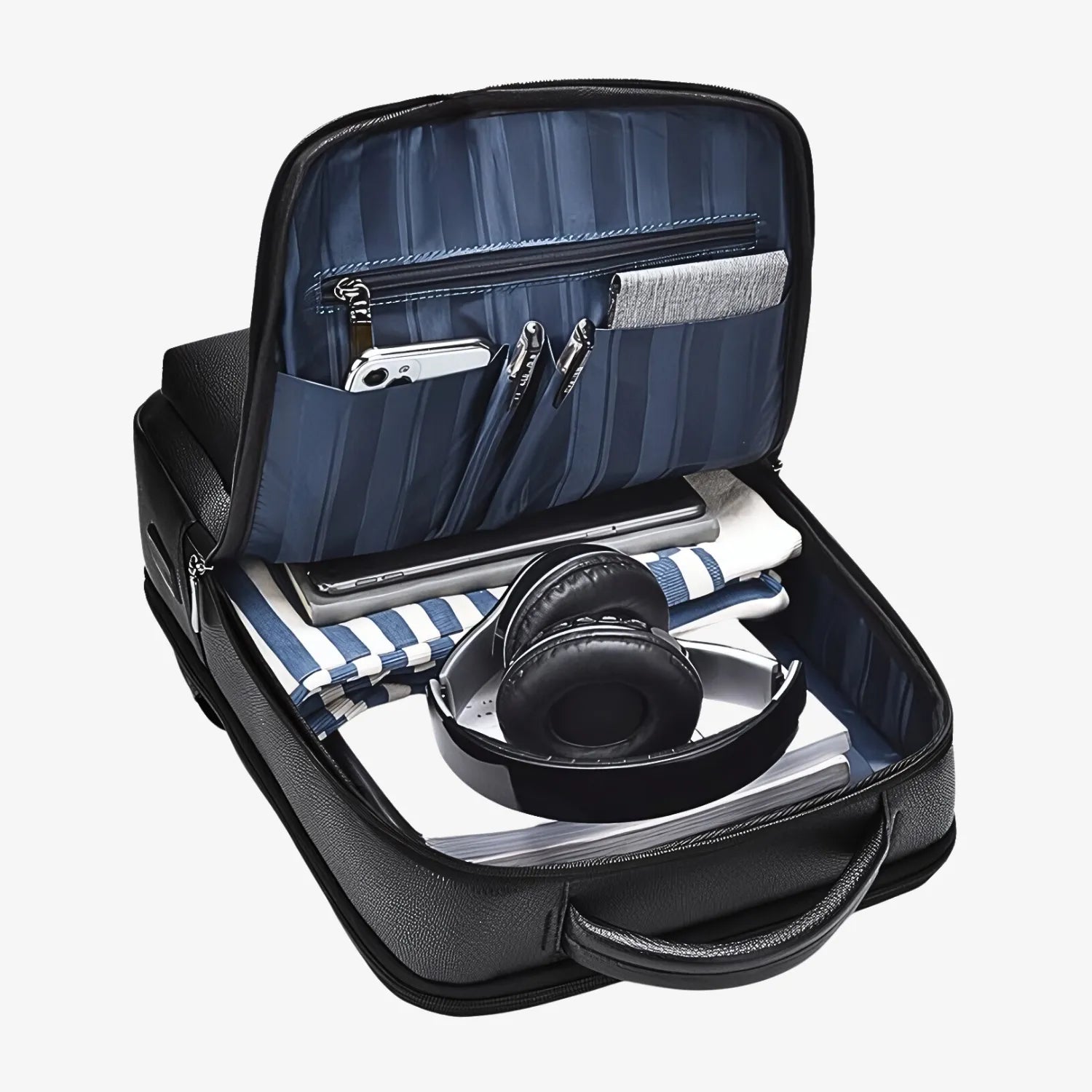 Executive Leather Laptop Backpack