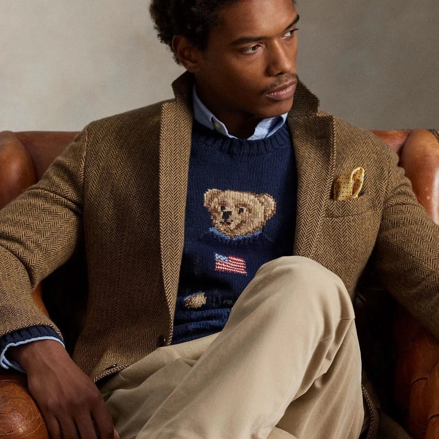 Ralph Lauren Polo Bear Cotton-Linen Sweater