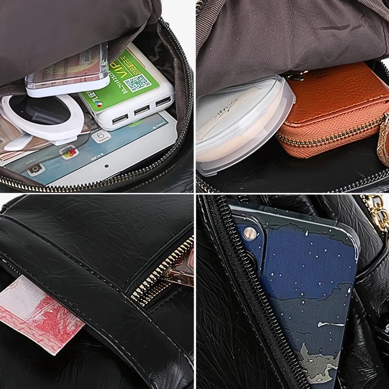 GuardVogue Flexible Leather Handbag