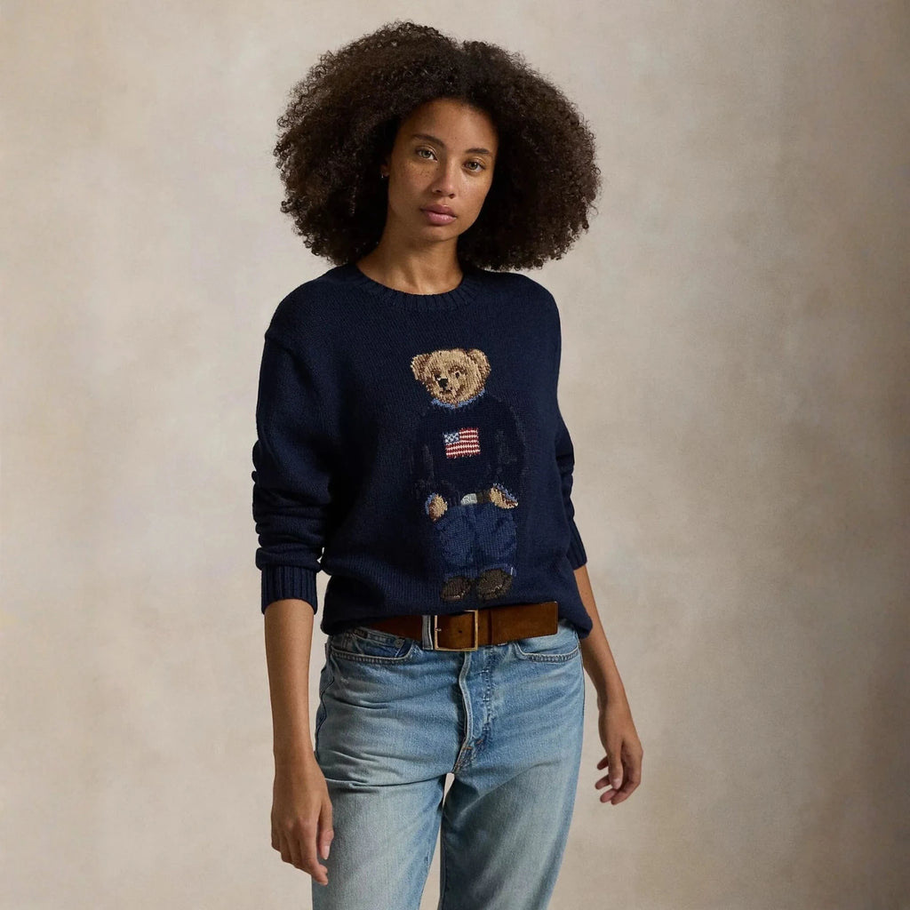 Ralph Lauren Polo Bear Cotton-Linen Sweater