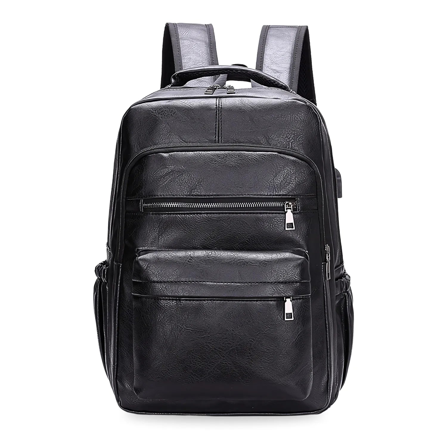 Dida Bear Leather Backpack with Integrated Charger