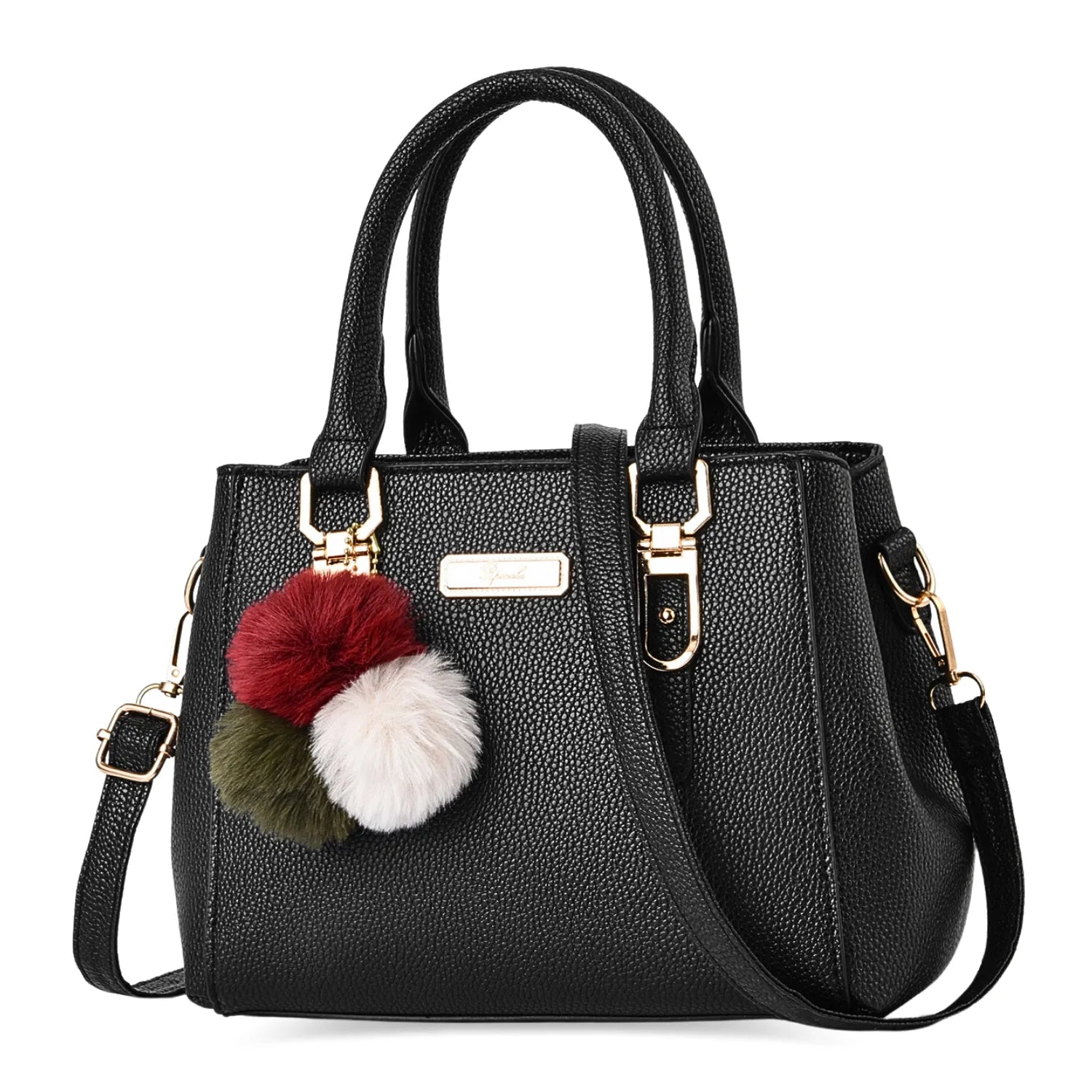 Beading Pompom Pendant Bag