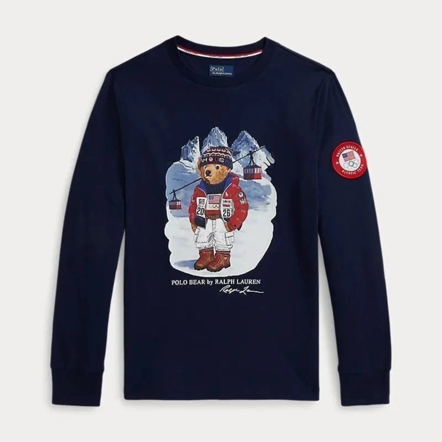 Ralph Lauren Team Usa Polo Bear Cotton T-Shirt