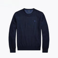 Ralph Lauren Mesh-Knit Cotton Crewneck Sweater