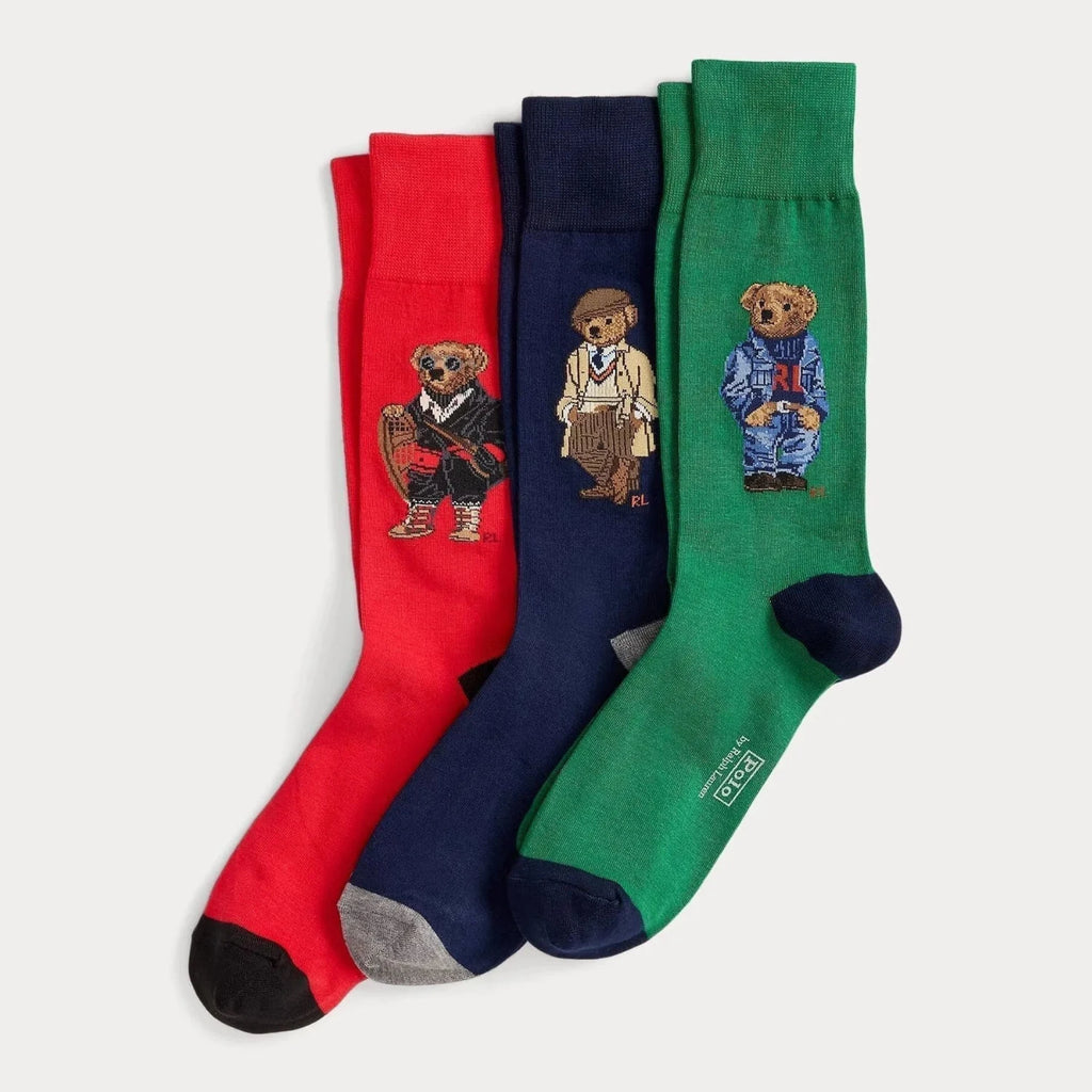 Ralph Lauren Polo Bear Trousers 3 Socks Gift Set