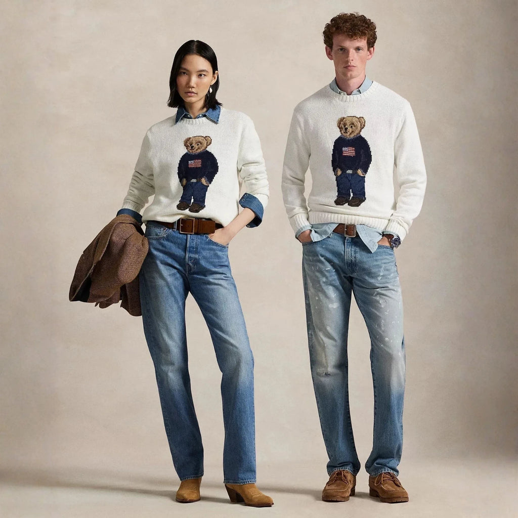 Ralph Lauren Polo Bear Cotton-Linen Sweater