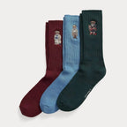 Ralph Lauren Polo Bear Crew 3-Sock Gift Set