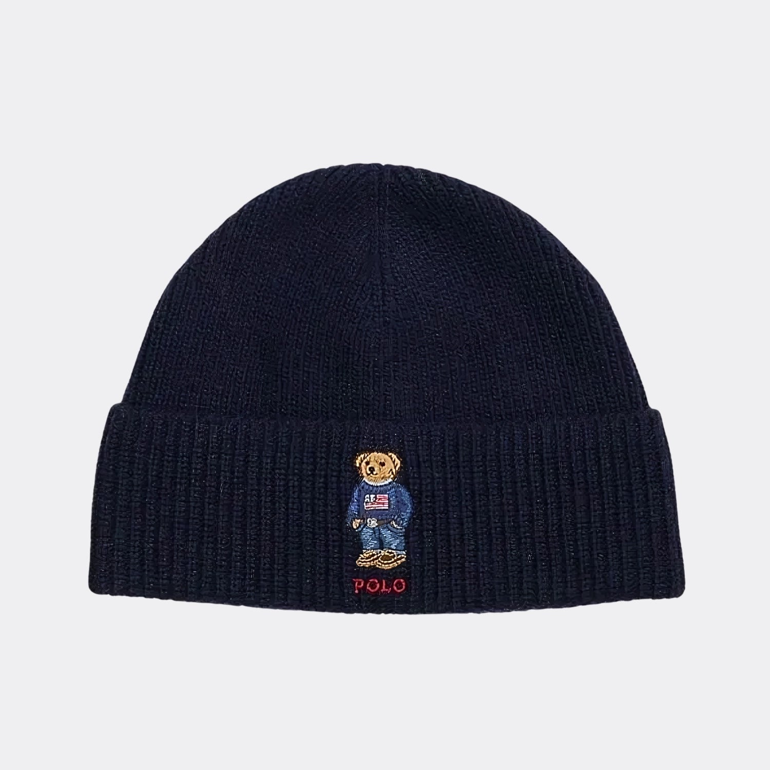 Ralph Lauren Polo Bear Ribbed Knit Hat