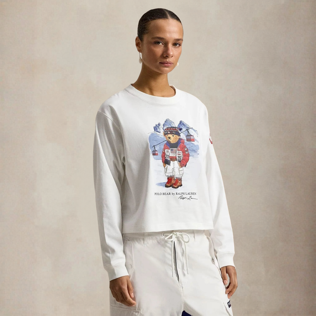 Ralph Lauren Team USA Polo Bear Long-Sleeve Tee