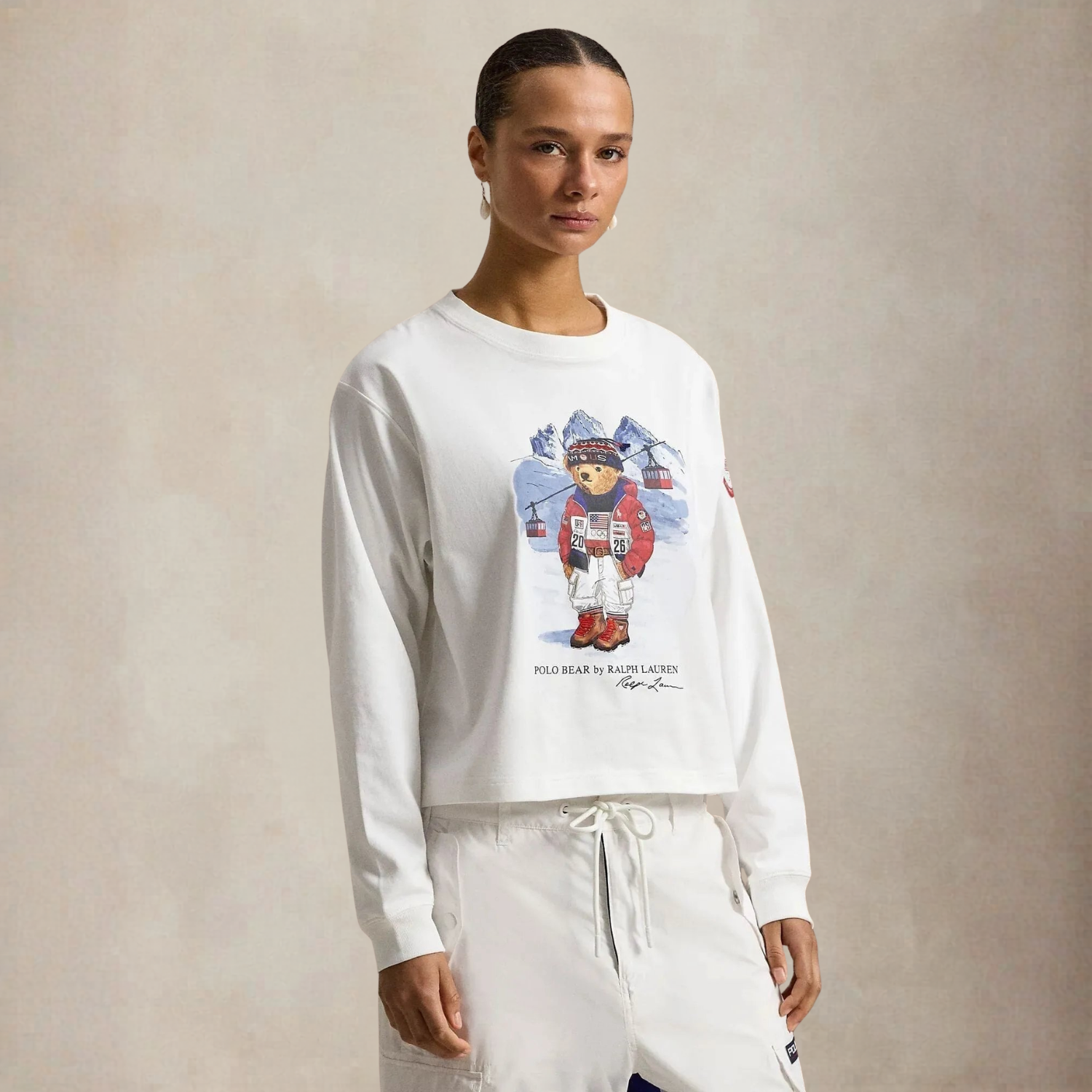 Ralph Lauren Team USA Polo Bear Long-Sleeve Tee