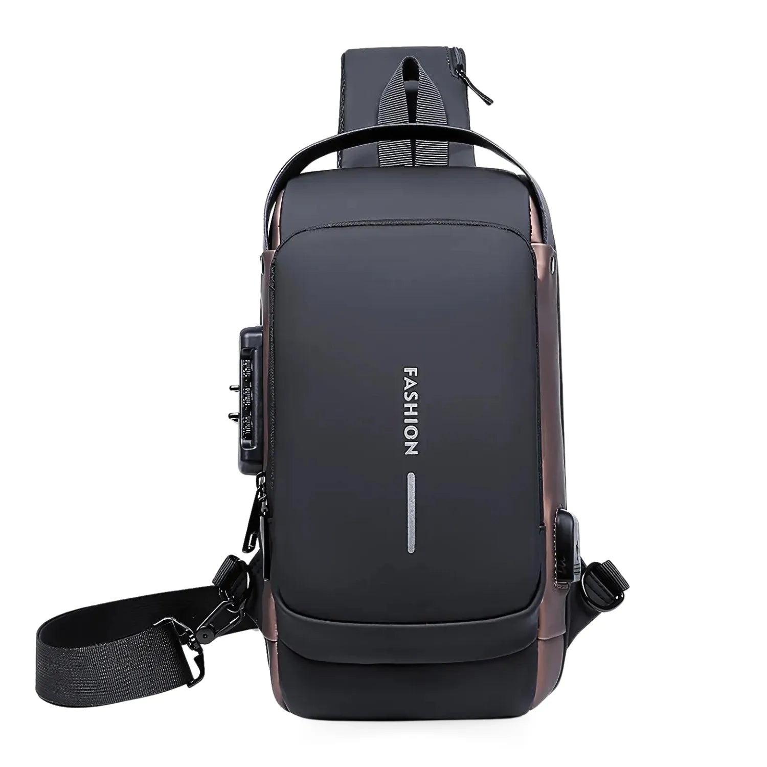 LockBag Anti-Theft Crossbody Bag with USB Port