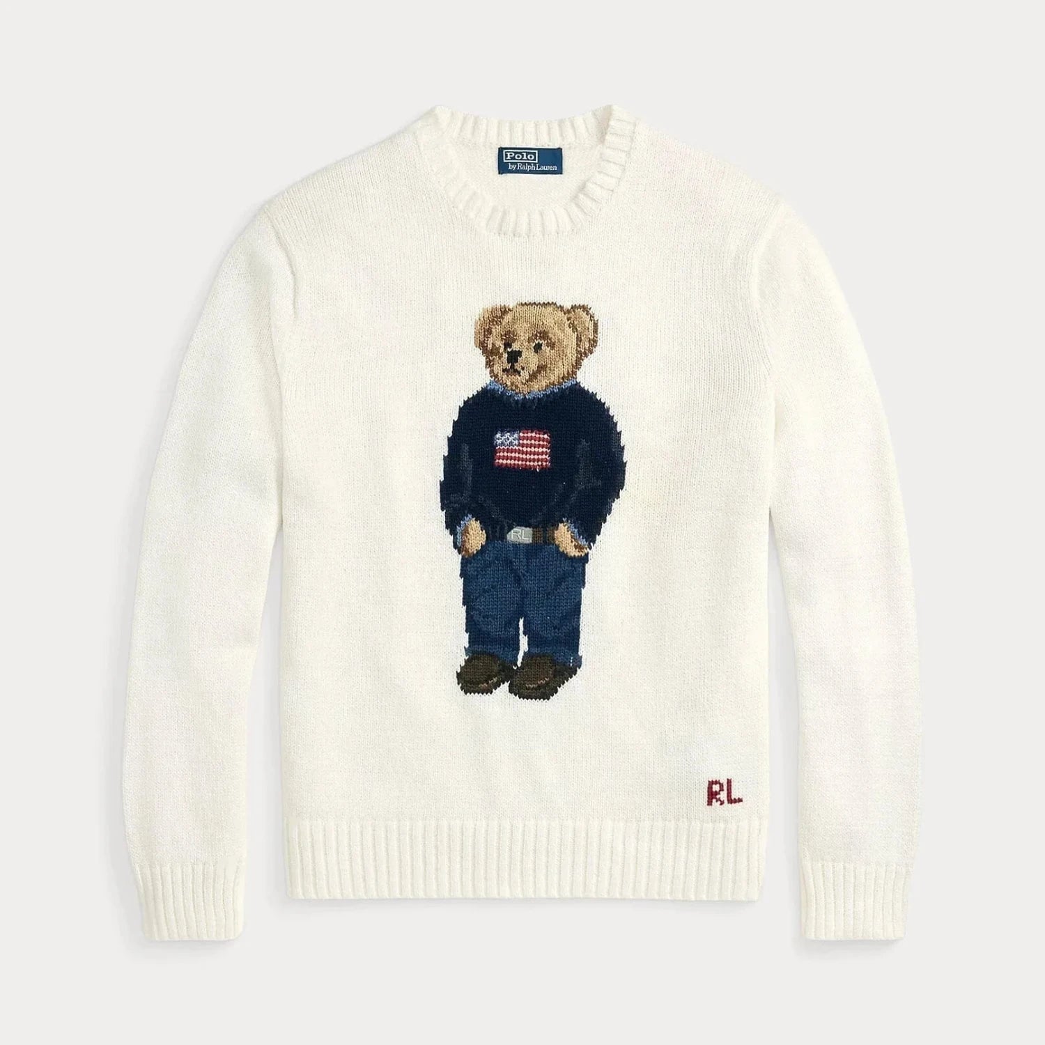 Ralph Lauren Polo Bear Cotton-Linen Sweater