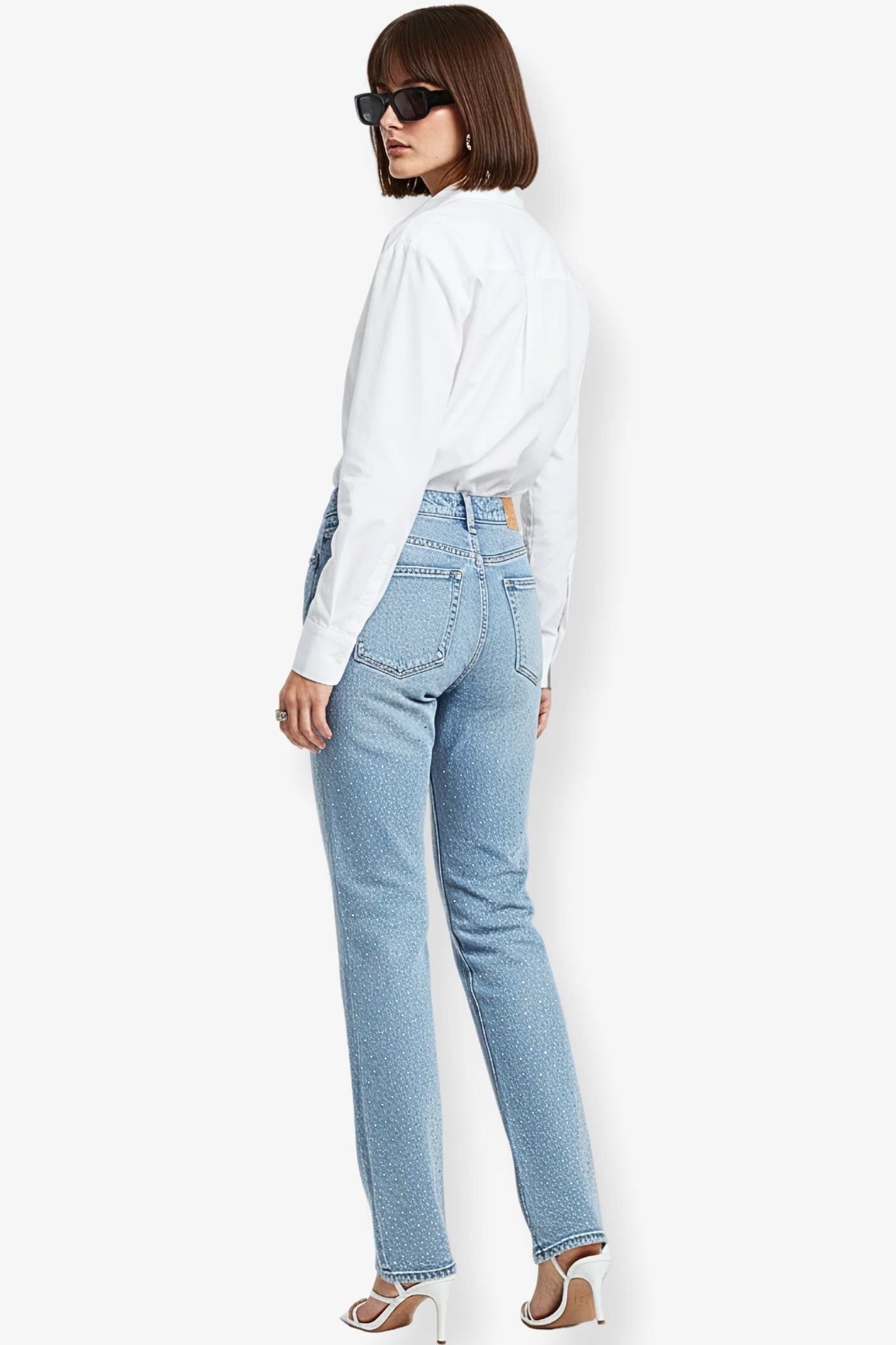 Diamanté High Waist Jeans