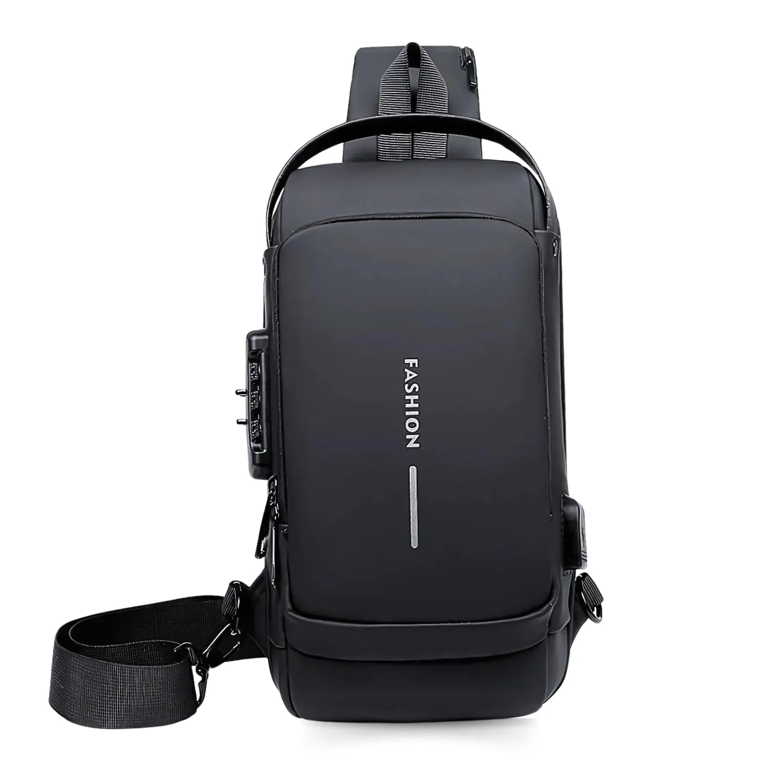 LockBag Anti-Theft Crossbody Bag with USB Port