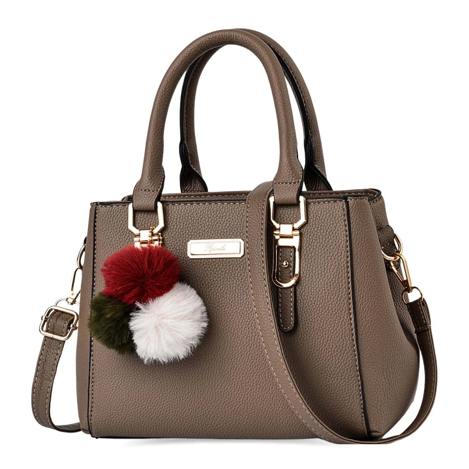 Beading Pompom Pendant Bag