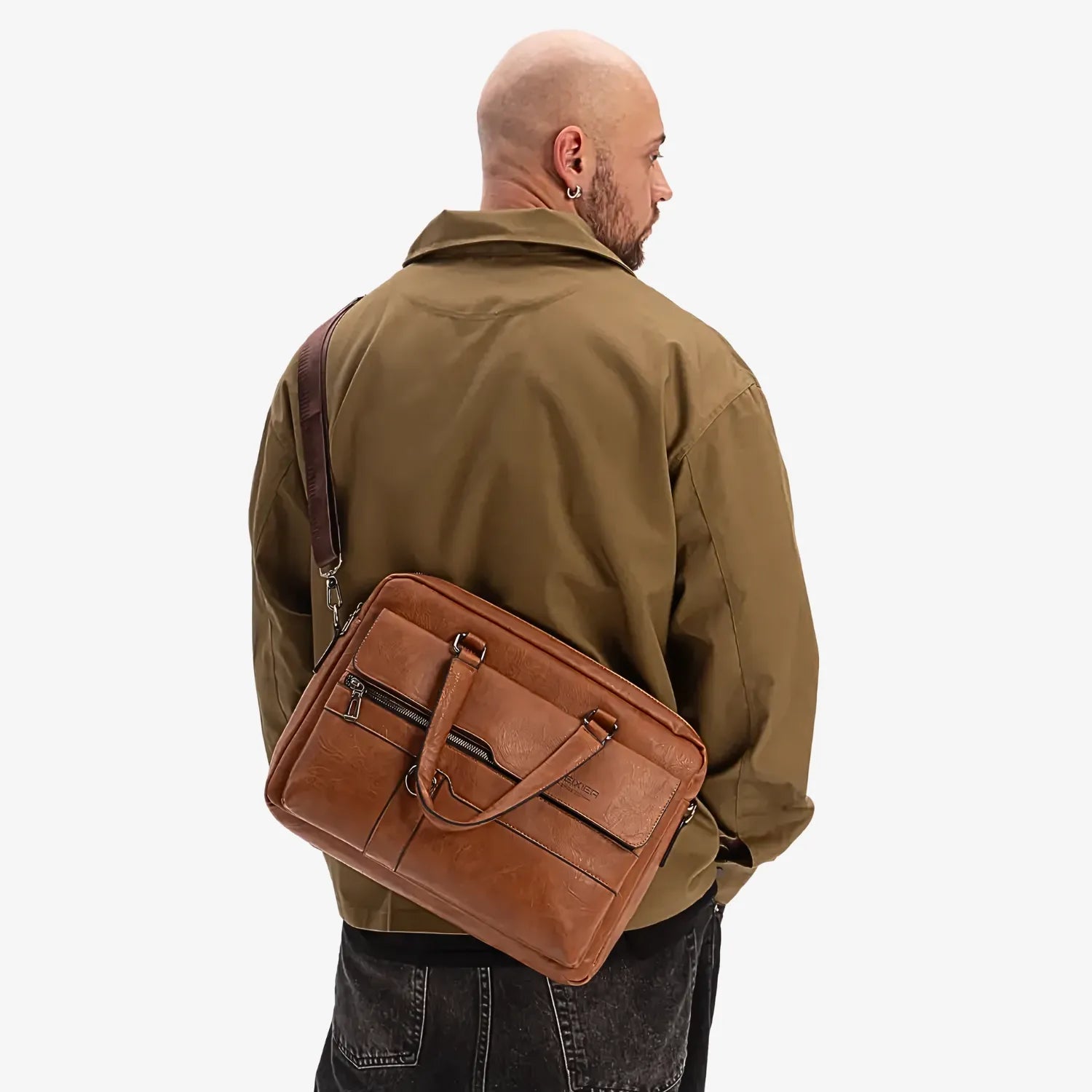 Weixier Men's Leather Briefcase