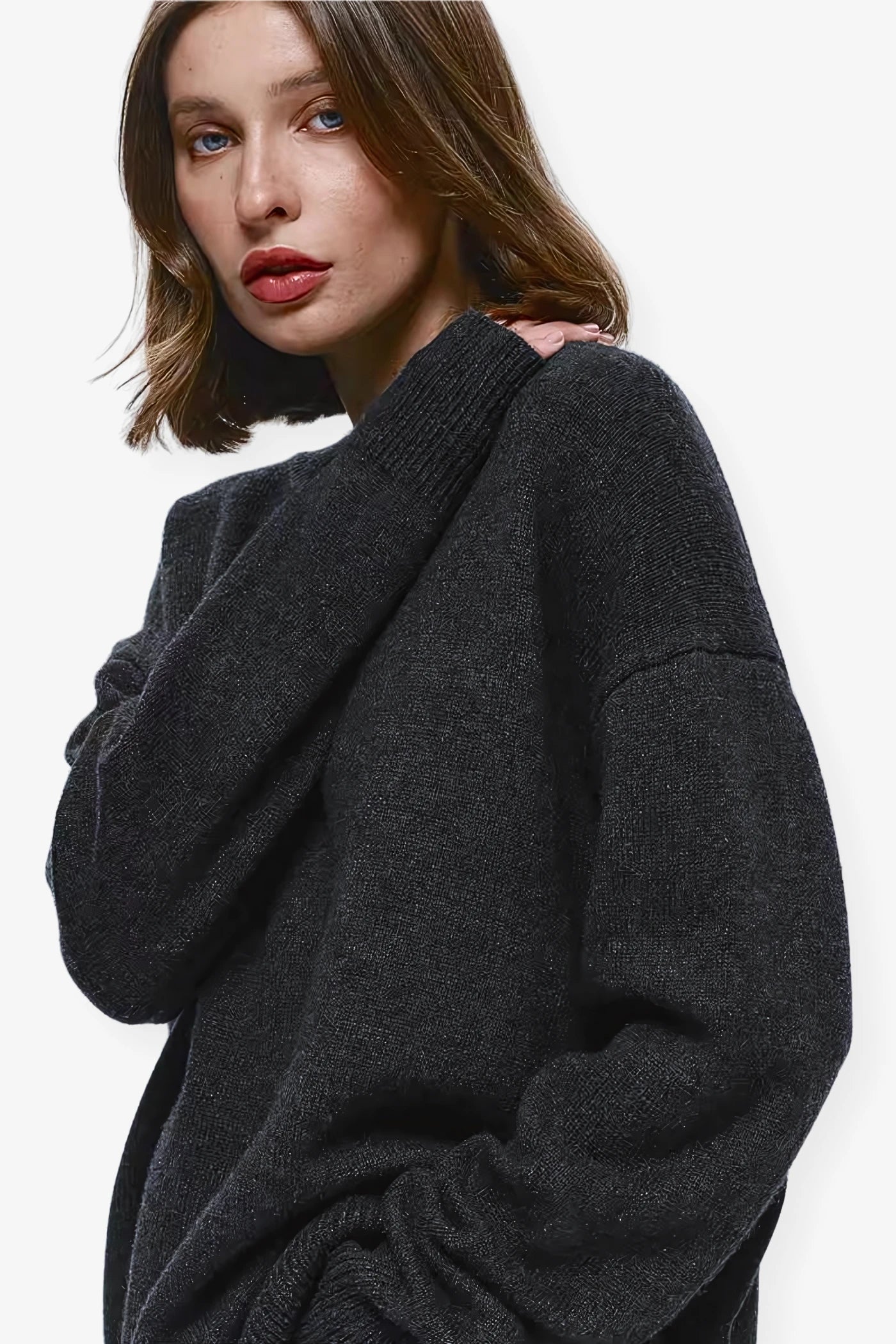 Lace Knit Sweater And Skirt Set