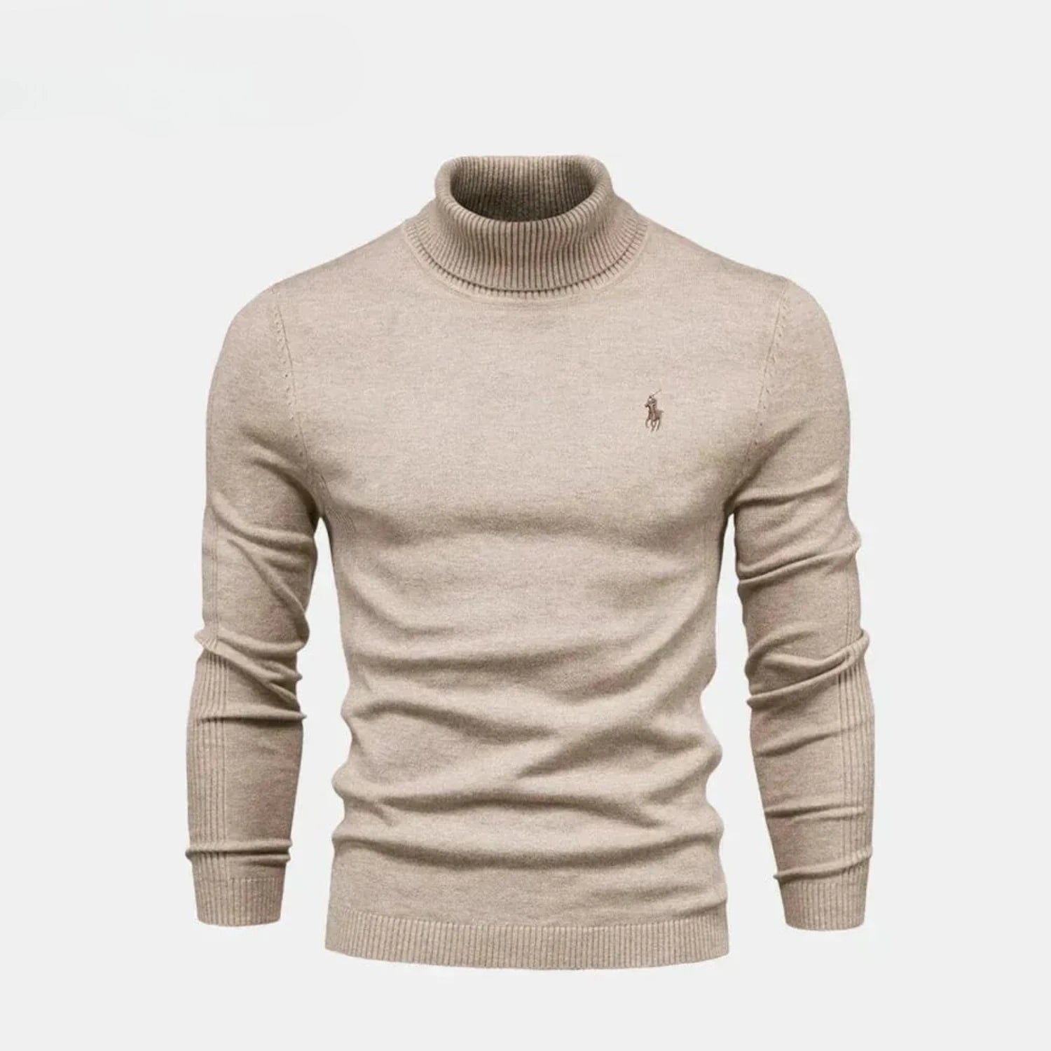 Ralph Lauren Turtleneck Cable-Knit Wool Knit Sweater