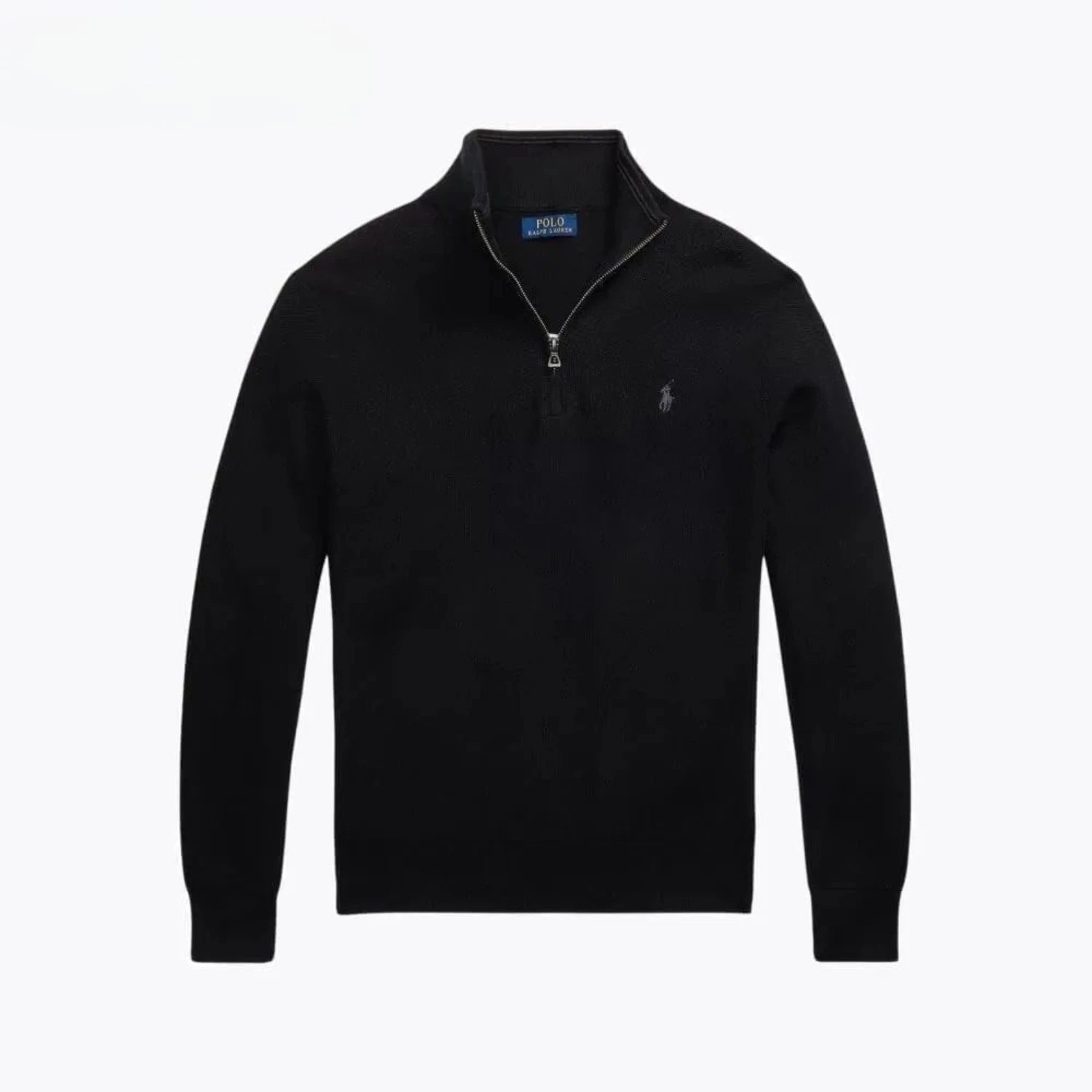 Ralph Lauren Mesh-Knit Cotton Quarter-Zip Sweater
