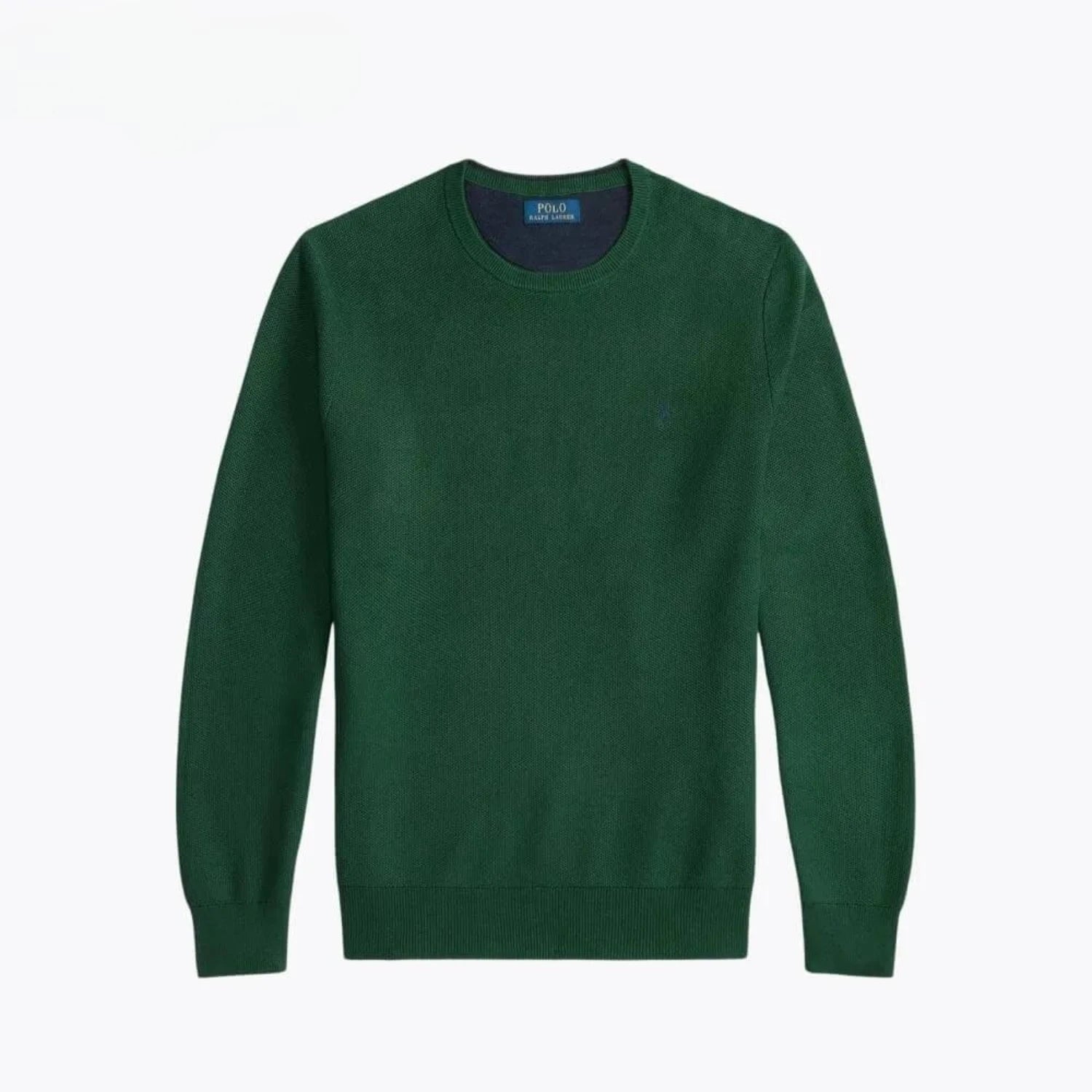 Ralph Lauren Mesh-Knit Cotton Crewneck Sweater