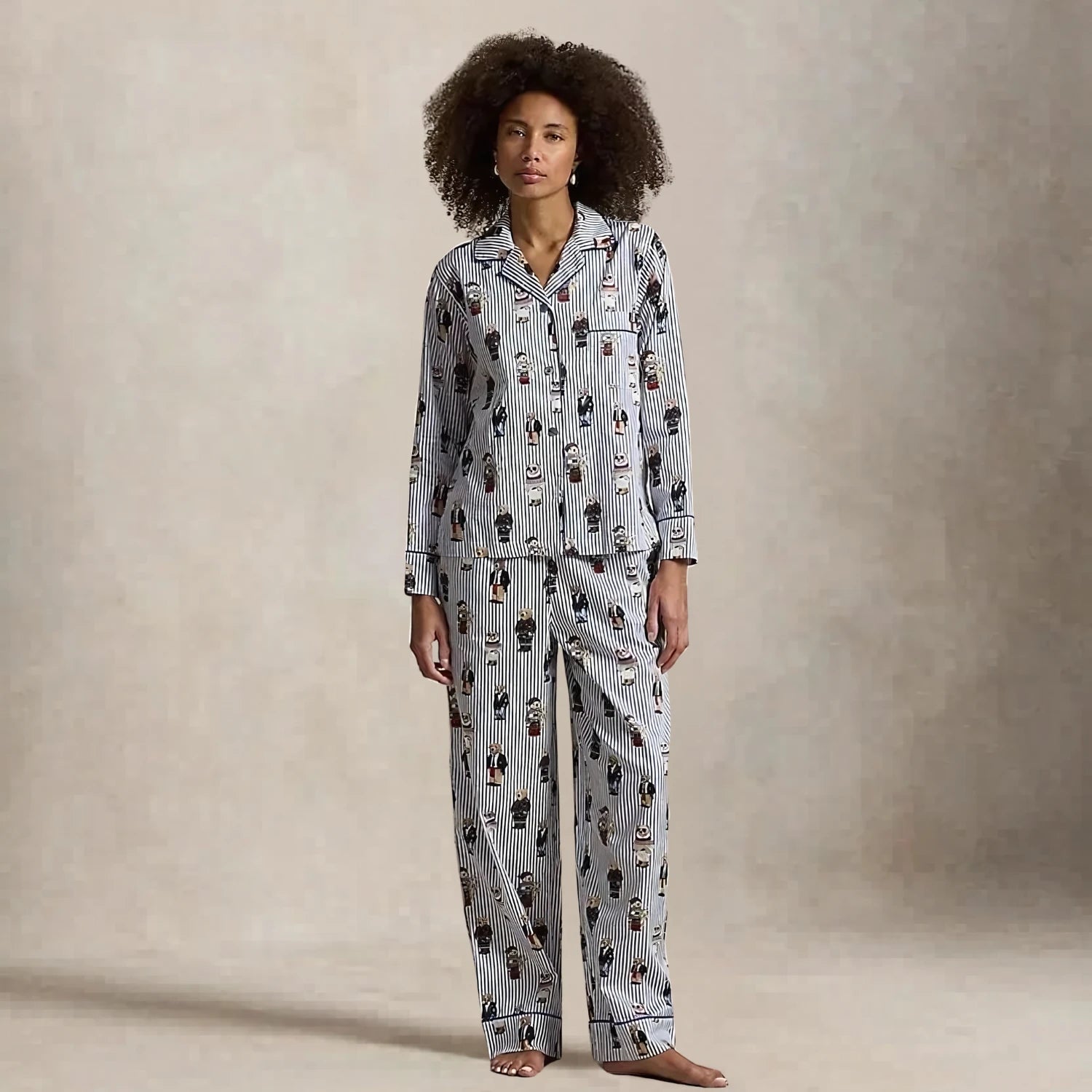 Ralph Lauren Polo Bear Cotton Sateen Pajama Set