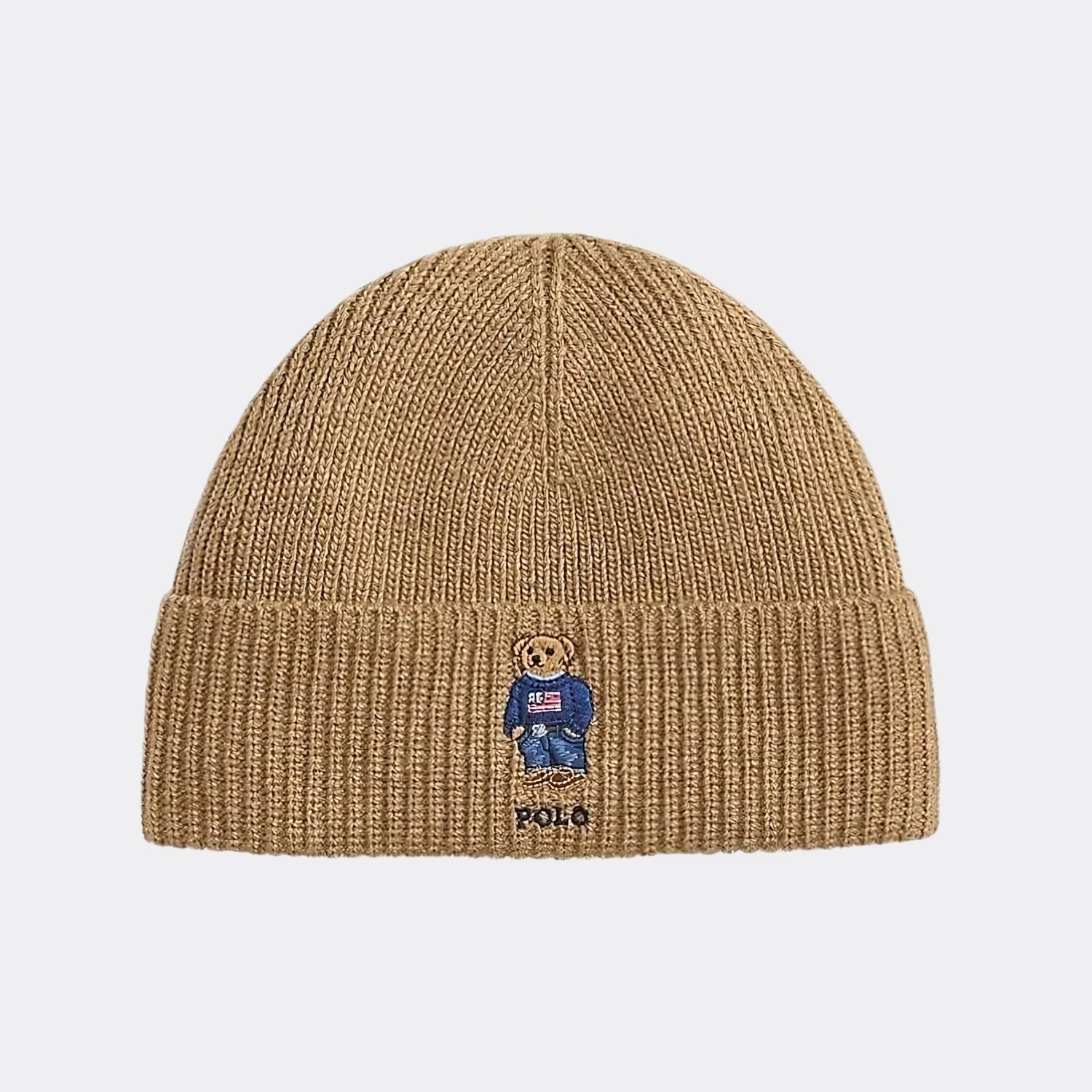Ralph Lauren Polo Bear Ribbed Knit Hat