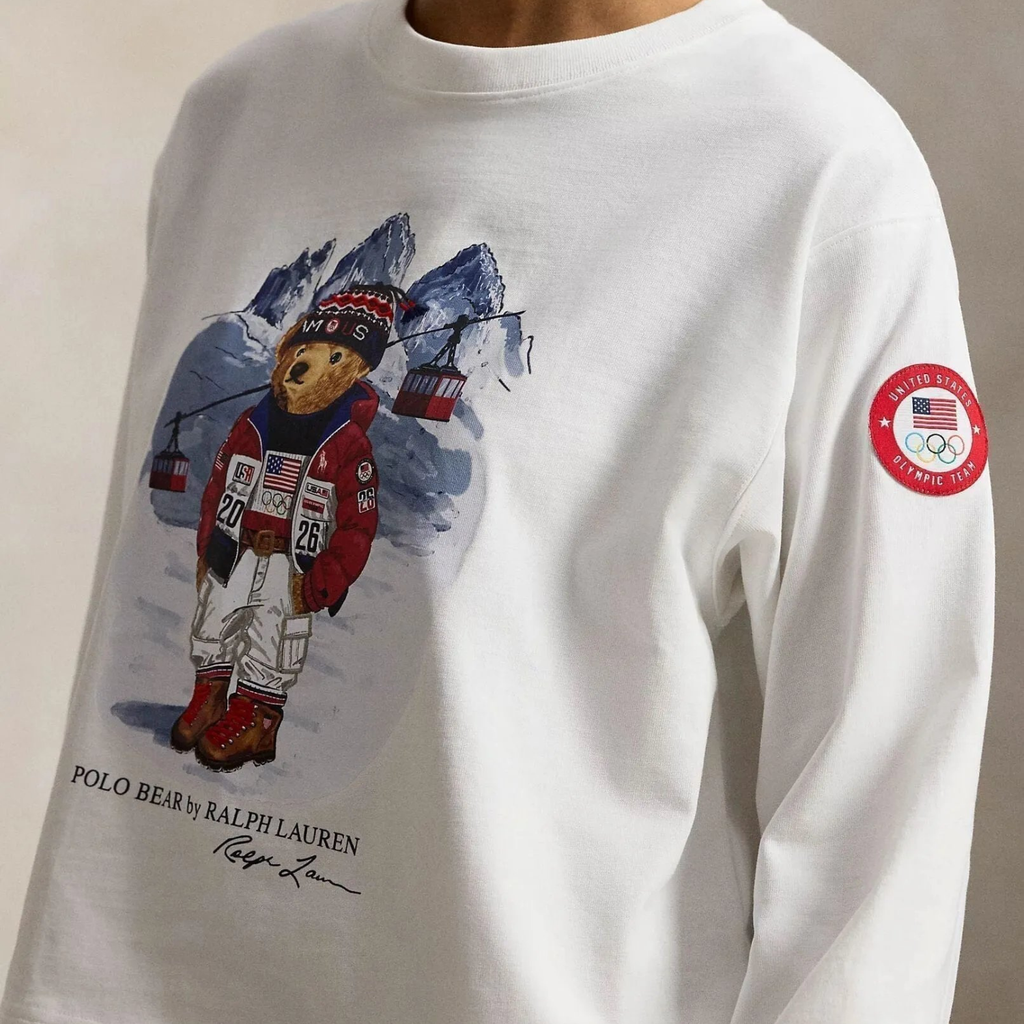 Ralph Lauren Team USA Polo Bear Long-Sleeve Tee