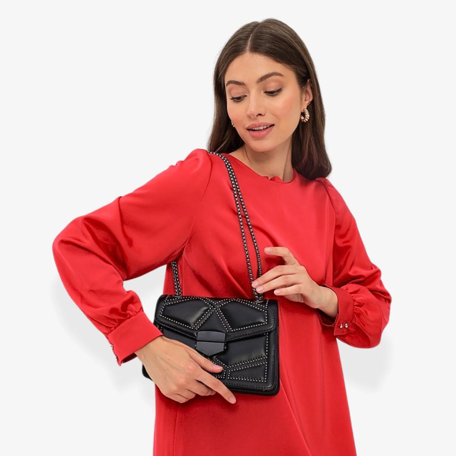 Vintage Rivet Crossbody Bag