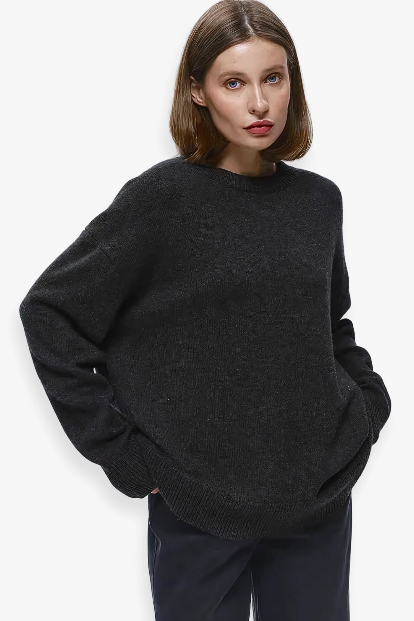 Lace Knit Sweater And Skirt Set