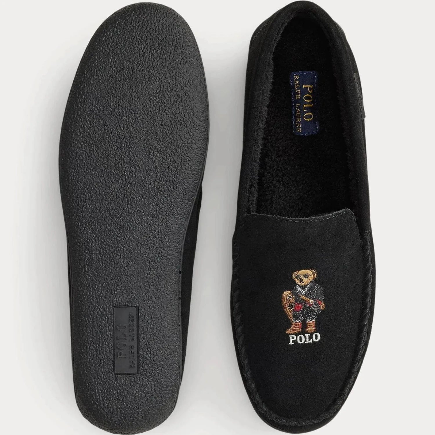 Ralph Lauren Brenan Polo Bear Suede Slipper