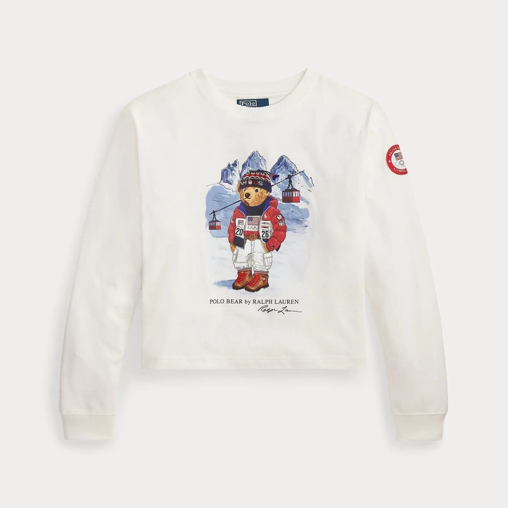 Ralph Lauren Team USA Polo Bear Long-Sleeve Tee