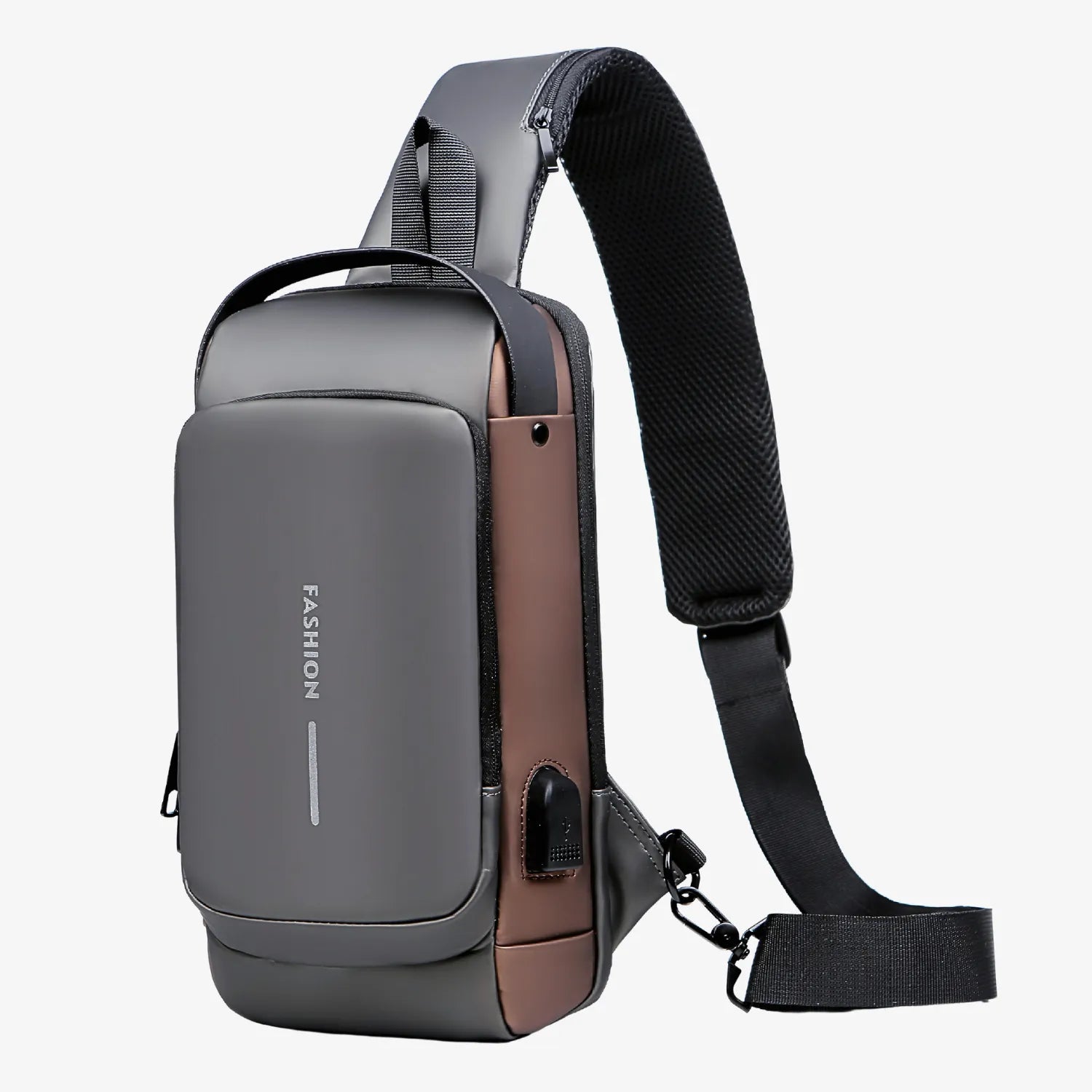 LockBag Anti-Theft Crossbody Bag with USB Port
