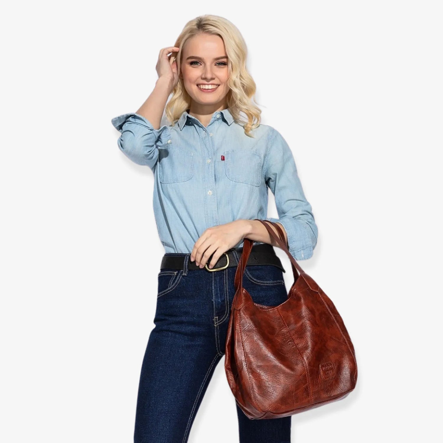 Vintage Leather Tote Bag