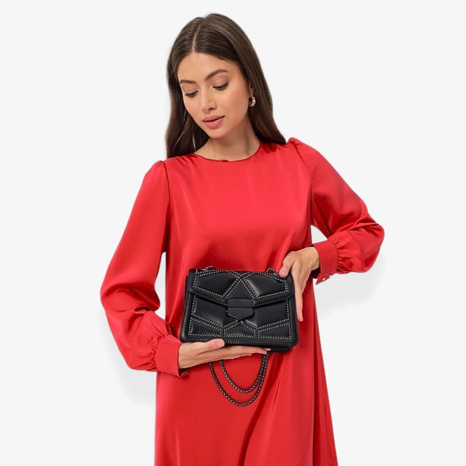 Vintage Rivet Crossbody Bag