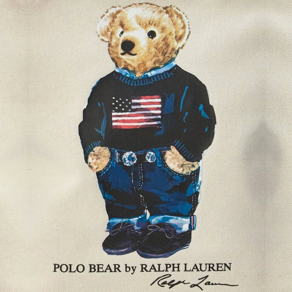 Ralph Lauren Polo Bear Cotton Canvas Tote