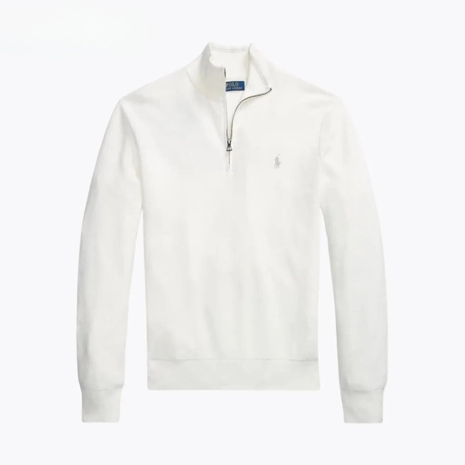 Ralph Lauren Mesh-Knit Cotton Quarter-Zip Sweater