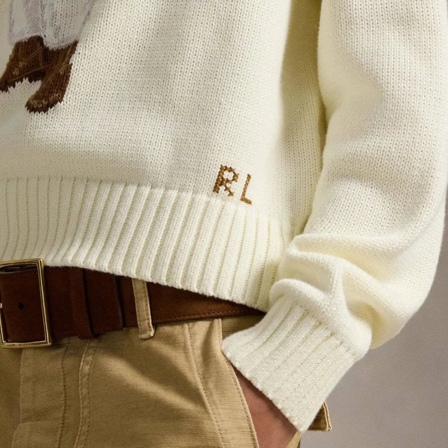 Ralph Lauren Polo Bear Cotton Crewneck Sweater