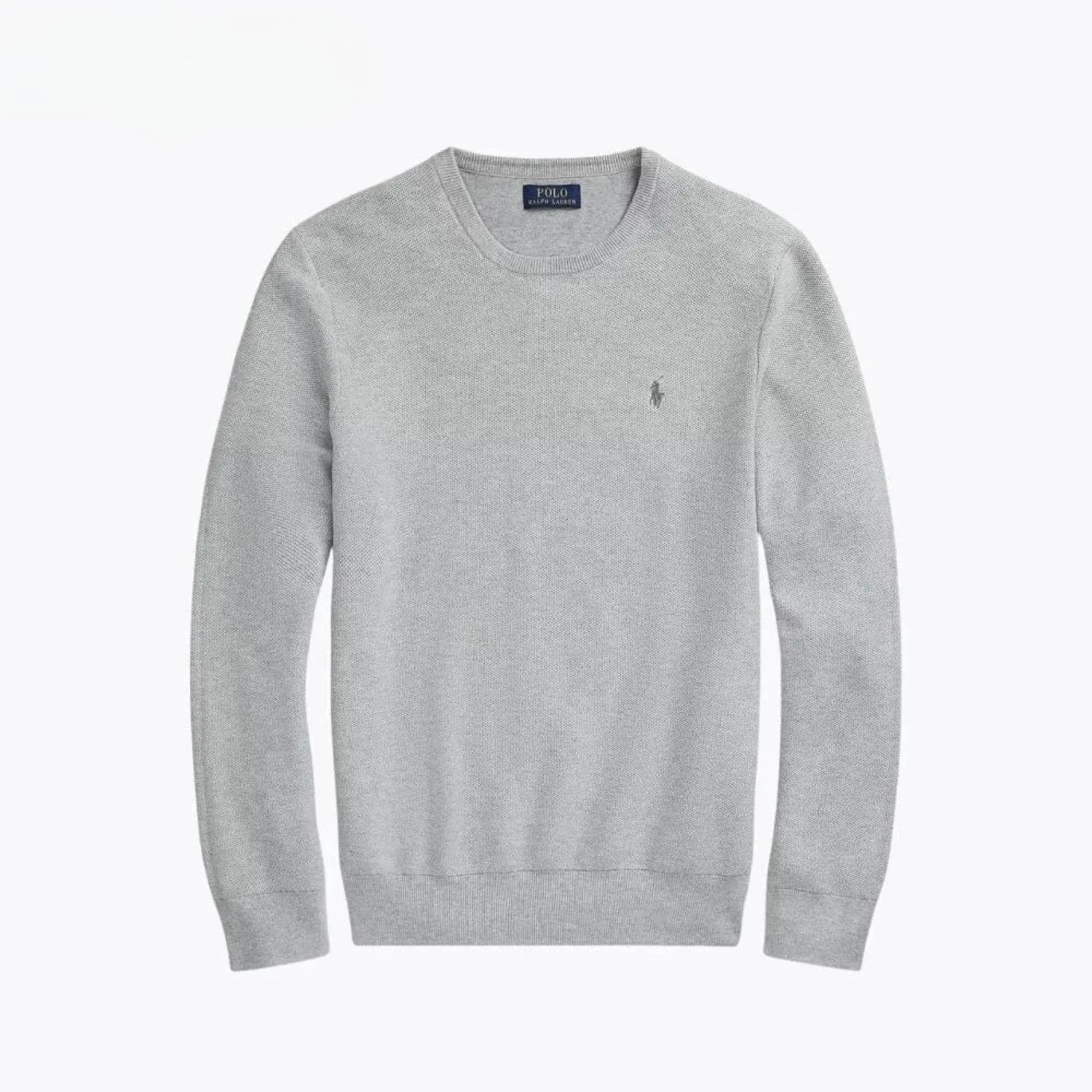 Ralph Lauren Mesh-Knit Cotton Crewneck Sweater