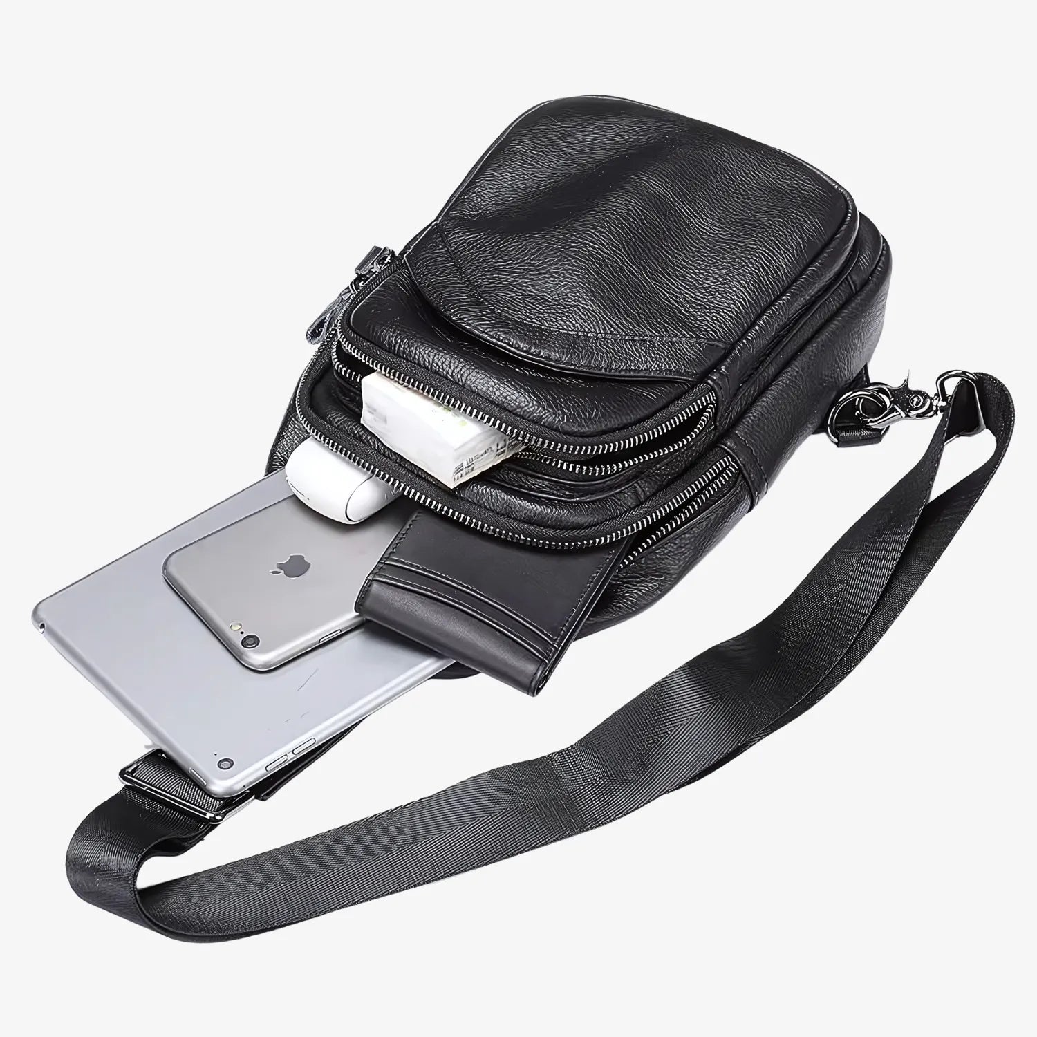 Dual Classic Men's Genuine Leather Bag