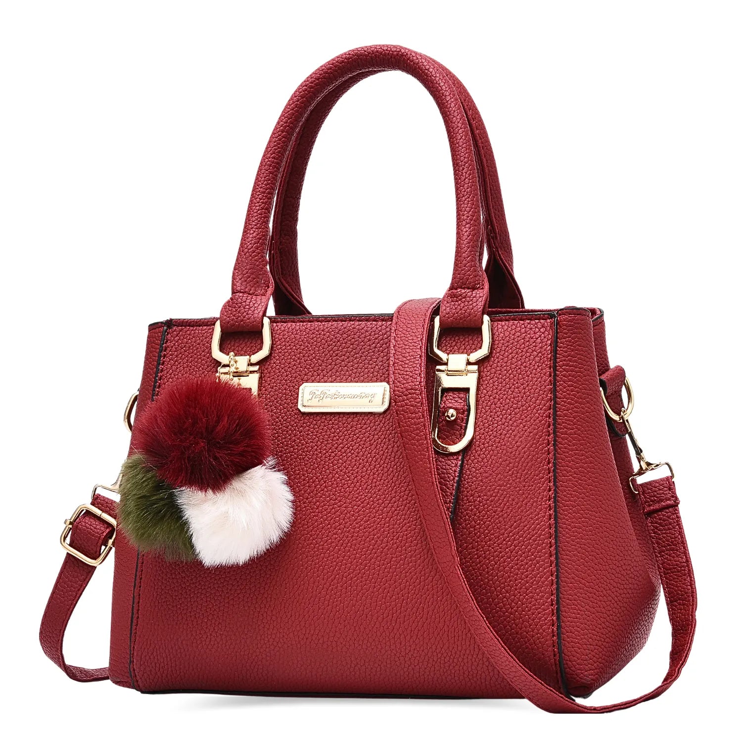 Beading Pompom Pendant Bag