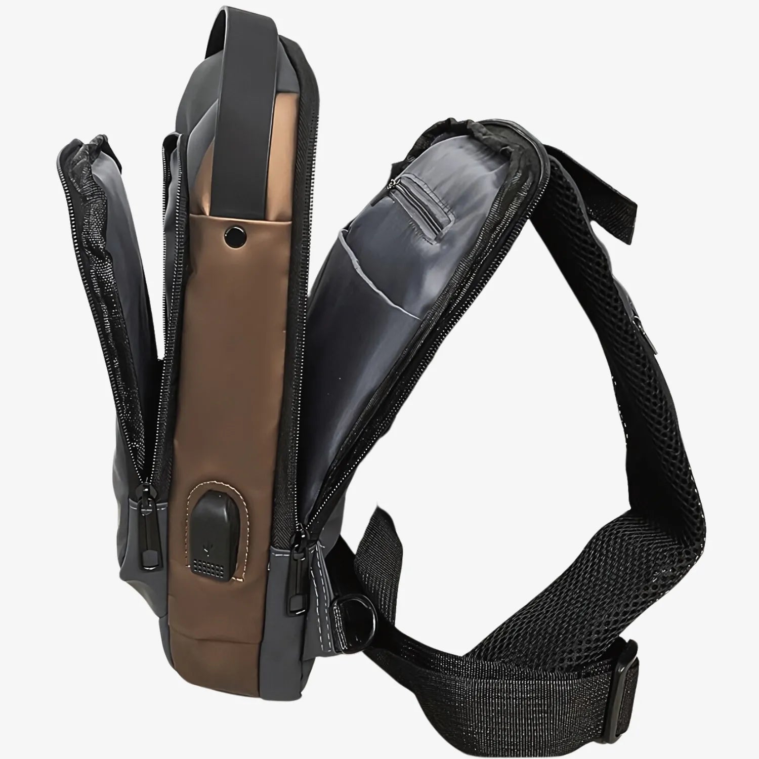 LockBag Anti-Theft Crossbody Bag with USB Port