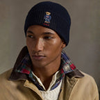 Ralph Lauren Polo Bear Ribbed Knit Hat