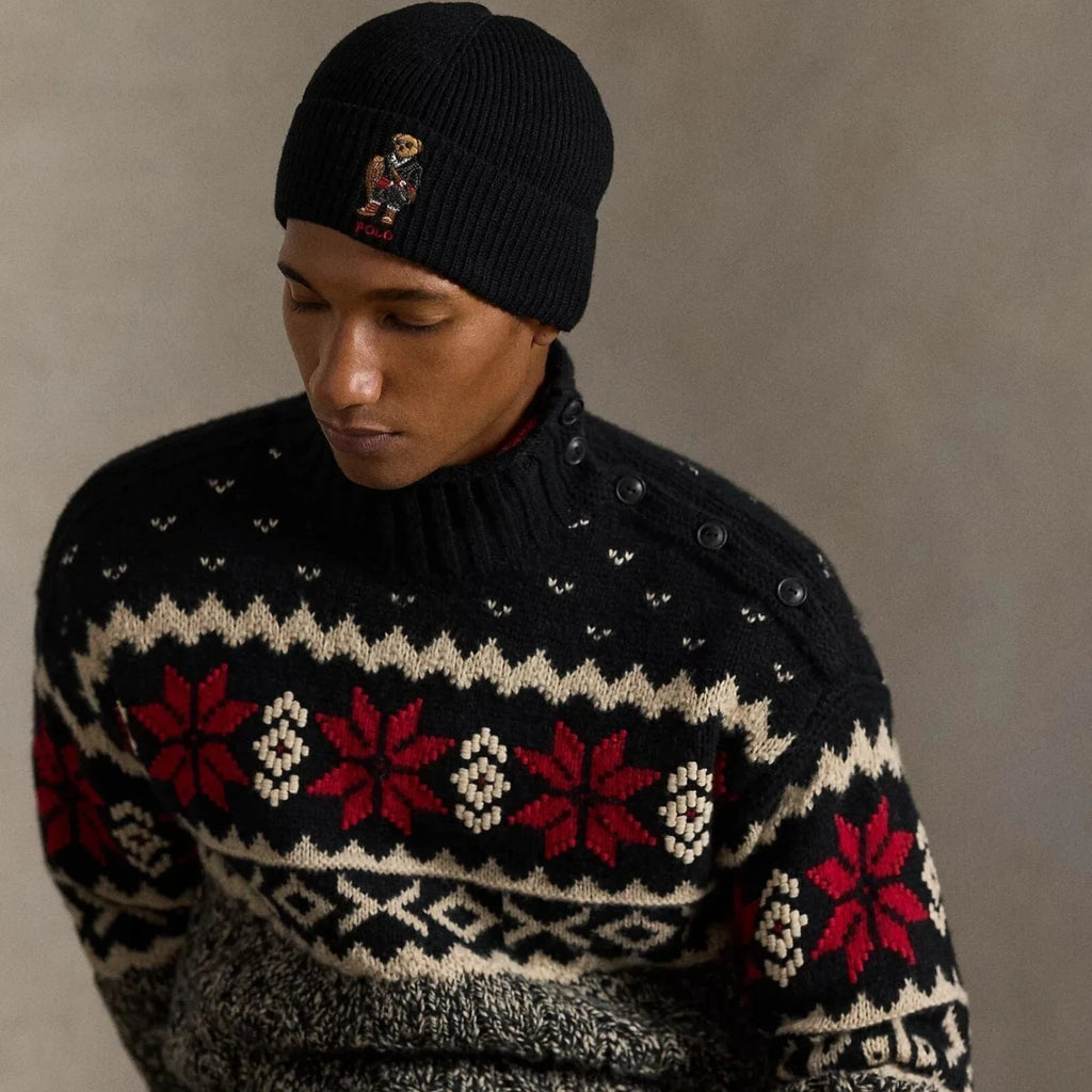 Ralph Lauren Polo Bear Rib-Knit Beanie