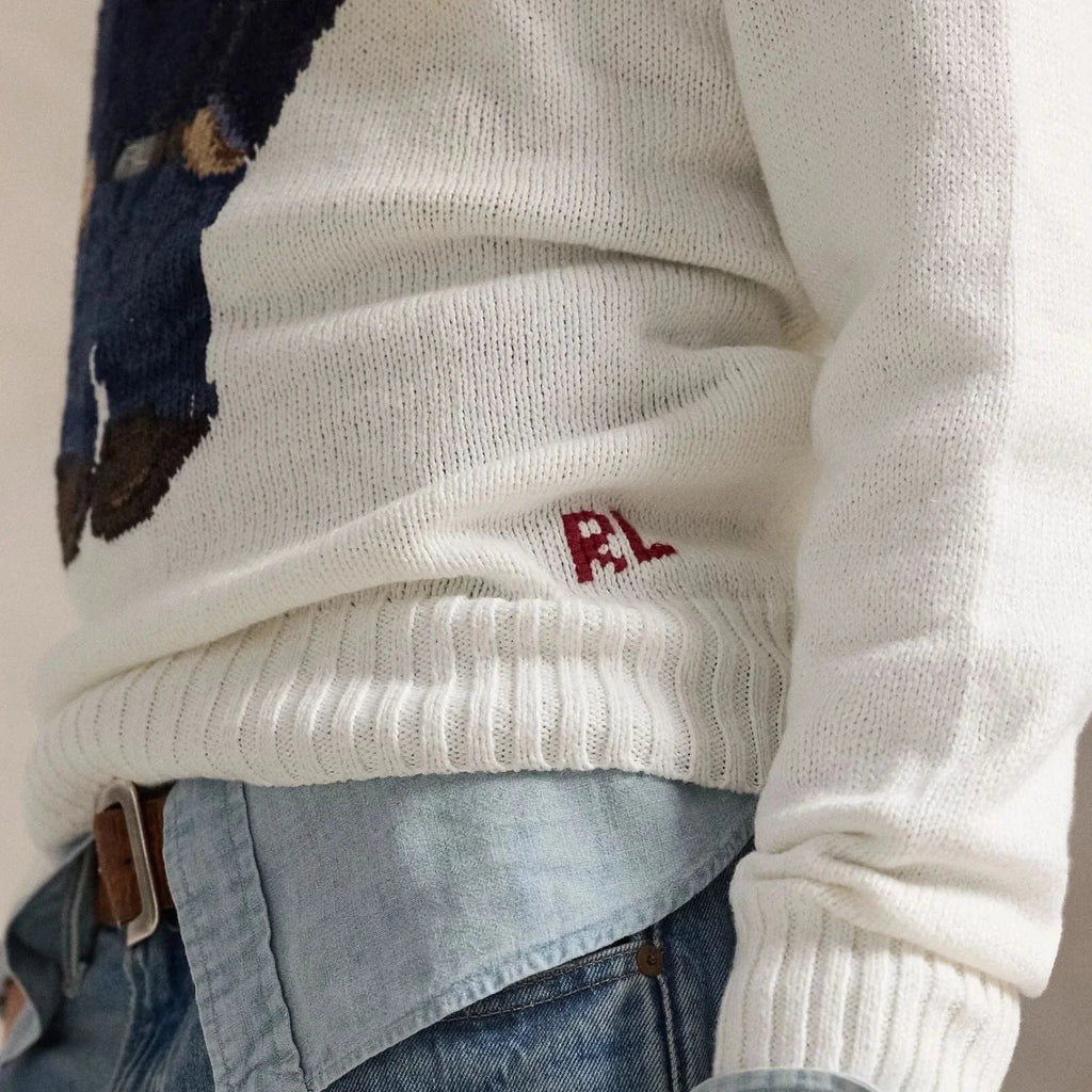Ralph Lauren Polo Bear Cotton-Linen Sweater