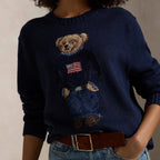 Ralph Lauren Polo Bear Cotton-Linen Sweater