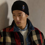 Ralph Lauren Polo Bear Ribbed Knit Hat