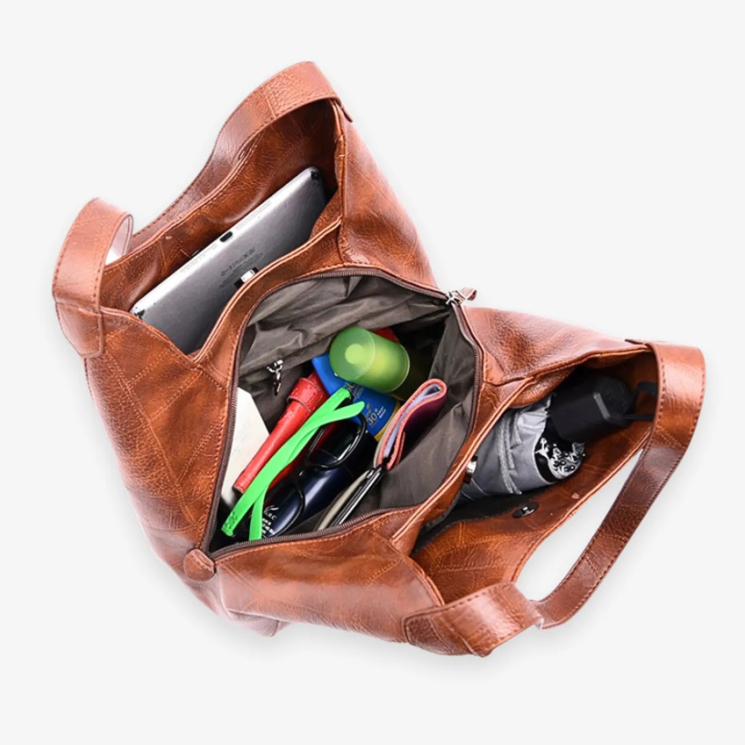 Vintage Leather Tote Bag