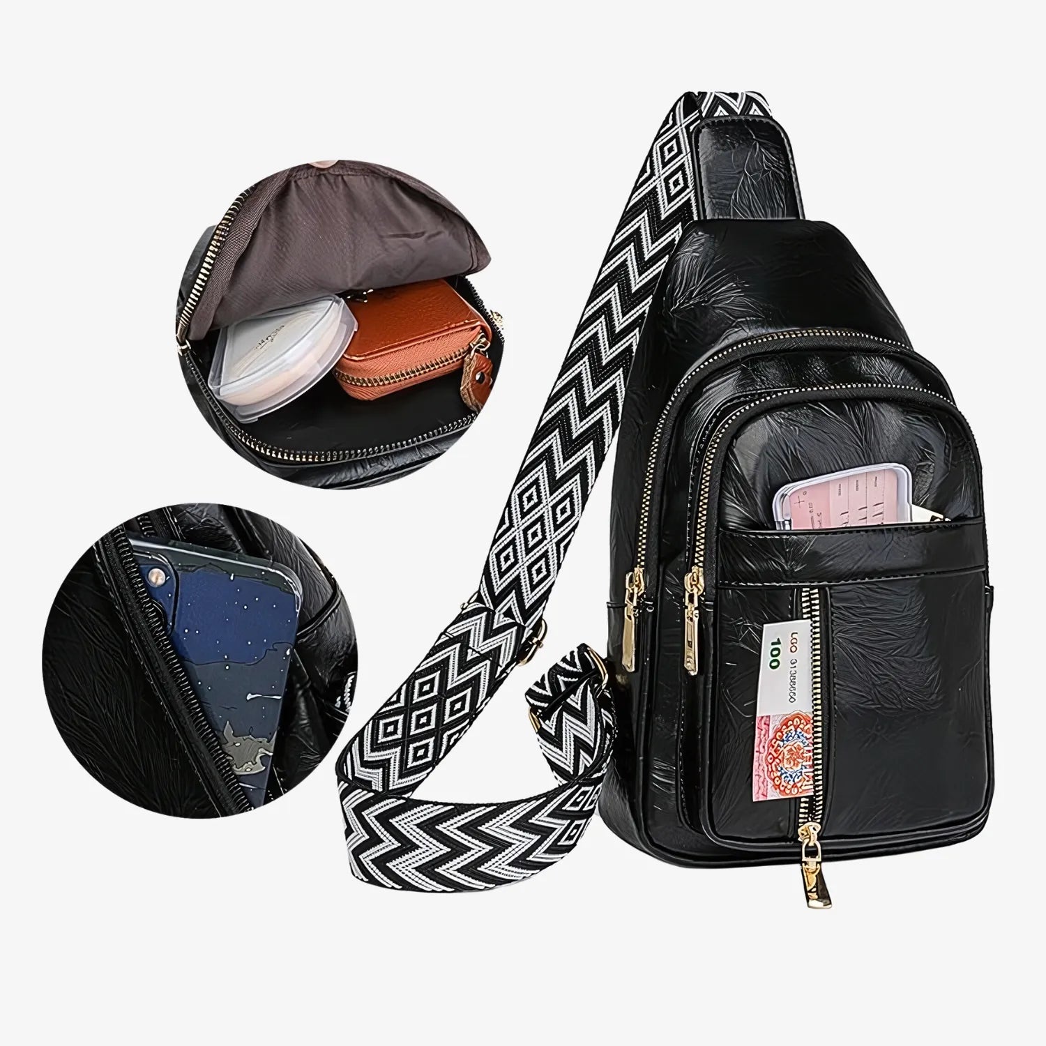 GuardVogue Flexible Leather Handbag